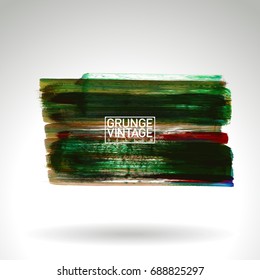 Brush stroke and texture. Grunge vector abstract hand - painted element. Underline and border design.