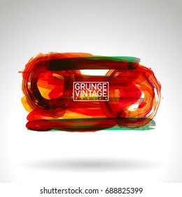 Brush stroke and texture. Grunge vector abstract hand - painted element. Underline and border design.