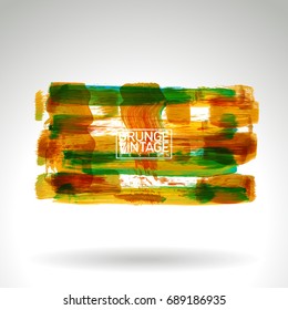 Brush stroke and texture. Grunge vector abstract hand - painted element. Underline and border design.