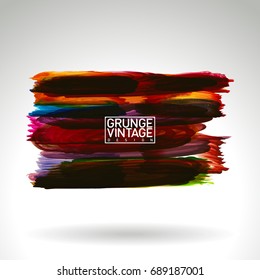 Brush stroke and texture. Grunge vector abstract hand - painted element. Underline and border design.