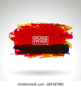 Brush stroke and texture. Grunge vector abstract hand - painted element. Underline and border design.