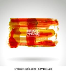 Brush stroke and texture. Grunge vector abstract hand - painted element. Underline and border design.