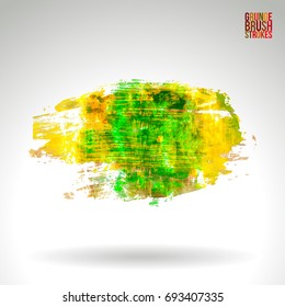 Brush stroke and texture. Grunge vector abstract hand - painted element. Underline and border design.