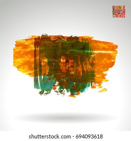 Brush stroke and texture. Grunge vector abstract hand - painted element. Underline and border design.