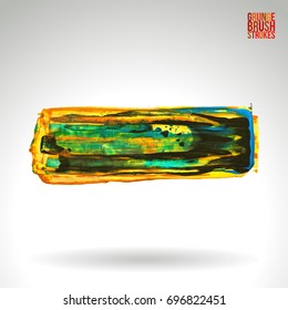 Brush stroke and texture. Grunge vector abstract hand - painted element. Underline and border.