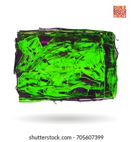 Brush stroke and texture. Grunge vector abstract hand - painted element. Underline and border design.