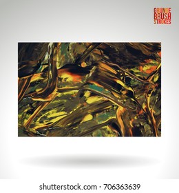 Brush stroke and texture. Grunge vector abstract hand - painted element. Underline and border design.