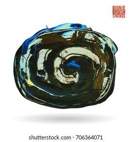 Brush stroke and texture. Grunge vector abstract hand - painted element. Underline and border design.