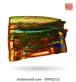 Brush stroke and texture. Grunge vector abstract hand - painted element. Underline and border design.
