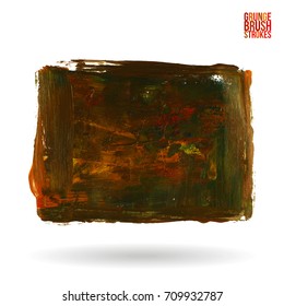Brush stroke and texture. Grunge vector abstract hand - painted element. Underline and border design.