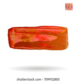 Brush stroke and texture. Grunge vector abstract hand - painted element. Underline and border design.