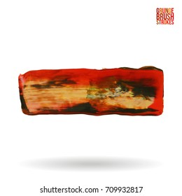 Brush stroke and texture. Grunge vector abstract hand - painted element. Underline and border design.