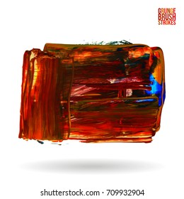 Brush stroke and texture. Grunge vector abstract hand - painted element. Underline and border design.