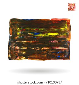 Brush stroke and texture. Grunge vector abstract hand - painted element. Underline and border design.