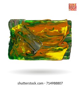 Brush stroke and texture. Grunge vector abstract hand - painted element. Underline and border design.