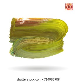 Brush stroke and texture. Grunge vector abstract hand - painted element. Underline and border design.