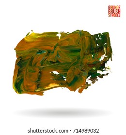 Brush stroke and texture. Grunge vector abstract hand - painted element. Underline and border design.