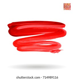 Brush stroke and texture. Grunge vector abstract hand - painted element. Underline and border design.