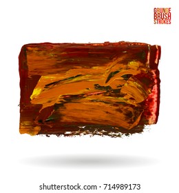 Brush stroke and texture. Grunge vector abstract hand - painted element. Underline and border design.