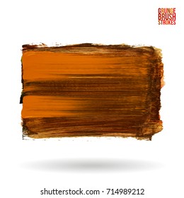 Brush stroke and texture. Grunge vector abstract hand - painted element. Underline and border design.