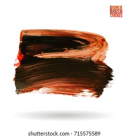 Brush stroke and texture. Grunge vector abstract hand - painted element. Underline and border design.
