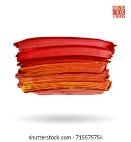 Brush stroke and texture. Grunge vector abstract hand - painted element. Underline and border design.