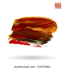 Brush stroke and texture. Grunge vector abstract hand - painted element. Underline and border design.