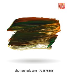 Brush stroke and texture. Grunge vector abstract hand - painted element. Underline and border design.