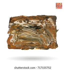 Brush stroke and texture. Grunge vector abstract hand - painted element. Underline and border design.