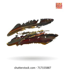 Brush stroke and texture. Grunge vector abstract hand - painted element. Underline and border design.