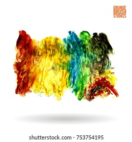 Brush stroke and texture. Grunge vector abstract hand - painted element. Underline and border design.