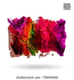 Brush stroke and texture. Grunge vector abstract hand - painted element. Underline and border design.