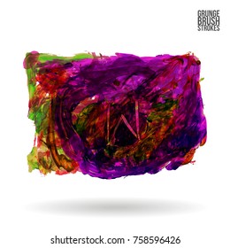 Brush stroke and texture. Grunge vector abstract hand - painted element. Underline and border design.