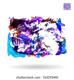 Brush stroke and texture. Grunge vector abstract hand - painted element. Underline and border design.