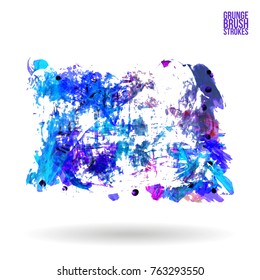 Brush stroke and texture. Grunge vector abstract hand - painted element. Underline and border design.