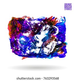 Brush stroke and texture. Grunge vector abstract hand - painted element. Underline and border design.