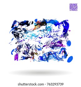 Brush stroke and texture. Grunge vector abstract hand - painted element. Underline and border design.