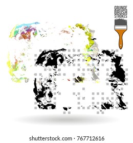 Brush stroke and texture. Grunge vector abstract hand - painted element. Underline and border design.
