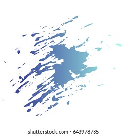 Brush stroke and texture. Ink vector brush strokes blue.Vector illustration. Grunge hand drawn watercolor texture. Space for text. Textile, blog decoration, banner, poster, wrapping paper.