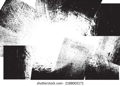 Brush stroke texture . Noise destroyed logo . Trendy defect error shapes . Glitched frame .Grunge textured . Distressed effect .Vector shapes with brush stroke texture.