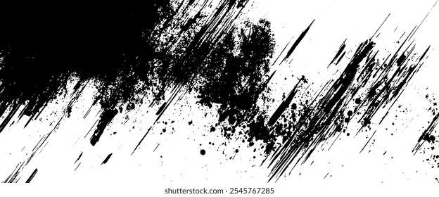 Brush Stroke texture on white background strong brush stroke graphic element Black Brush strokes
