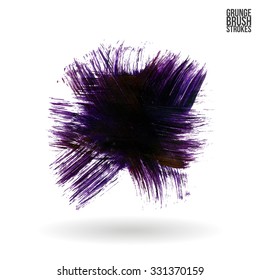 Brush stroke and texture on white background. Vector design.
