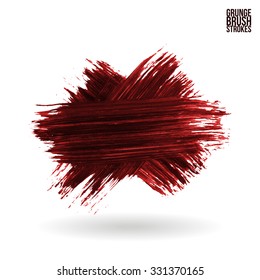 Brush stroke and texture on white background. Vector design.