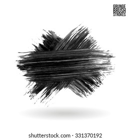 Brush stroke and texture on white background. Vector design.