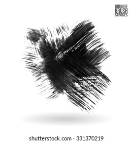 Brush stroke and texture on white background. Vector design.
