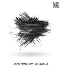 Brush stroke and texture on white background. Vector design.