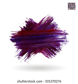Brush stroke and texture on white background. Vector design.