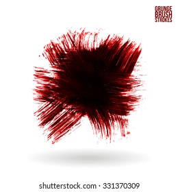 Brush stroke and texture on white background. Vector design.