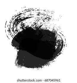 Brush stroke and texture, painted element. Underline and border design. Grunge Backgrounds in black and white.
