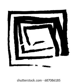 Brush stroke and texture, painted element. Underline and border design. Grunge Backgrounds in black and white.
